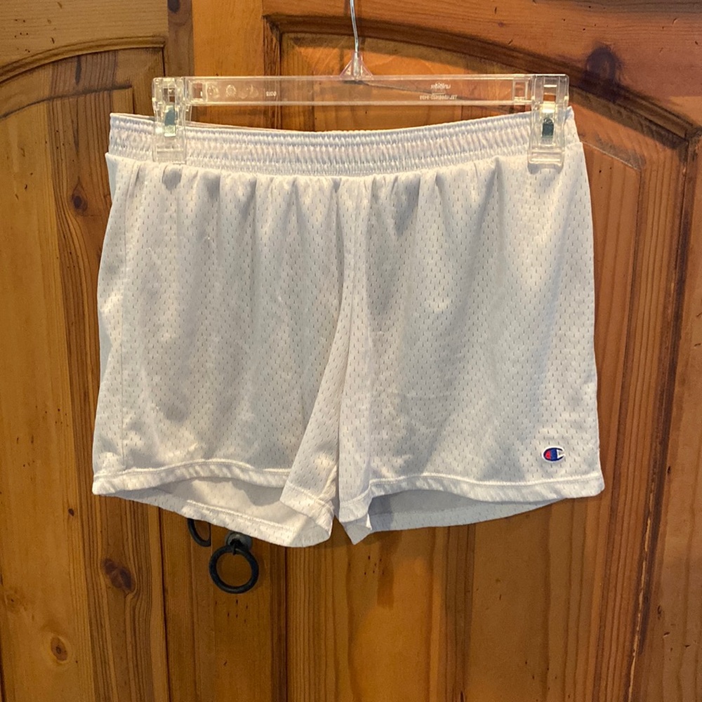 Champion athletic shorts- dark white